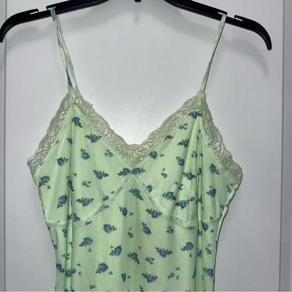 NWT Target Wild Fable Green Spring Floral Mini Dress - Picture 2 of 5